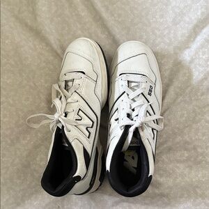 New Balance 550 White and Black Sneakers